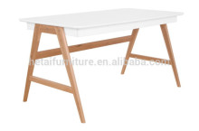 Newest design MDF wood work desk, solid oak wood modern work desk with drawers