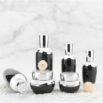 Black Acrylic Cosmetic Dropper Bottles