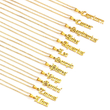 High-Quality 18K Gold Silver Plated Stainless Steel Astrology Pendant Necklace with 12 Zodiac Signs