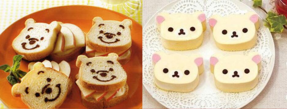 Golden non-stick bear head bread mold