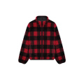 Factory Wholesale Custom Plaid Sherpa Zip up Jacket