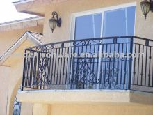 Ornamental elegant wrought iron galvanized balcony railing