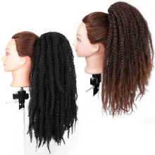 Vigorous Afro Kinky Curly Ponytail Marley Braids Twist Hairpiece Frizzy Synthetic Crochet Braids Hair Extensions Bulk