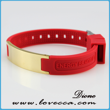 Wholesale health magnetic silicone bracelet / silicone power bracelet energy