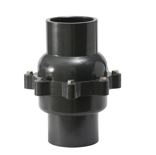 SCH80 plastic UPVC grey  check valve /plastic UPVC swing non return spring check valve pvc