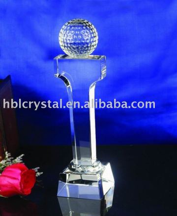 crystal golf trophy