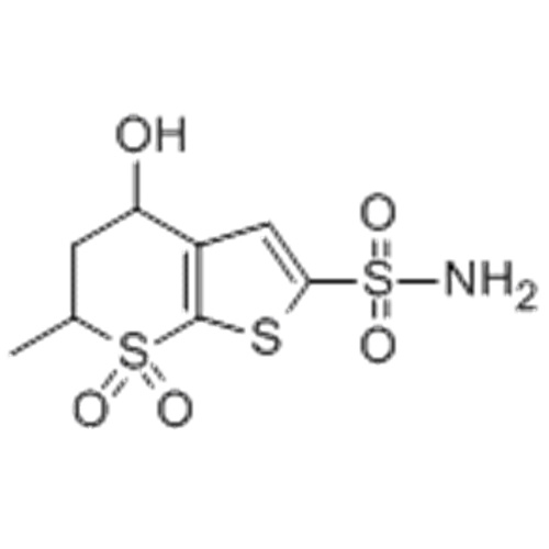 5,7-Дигидро-4-гидрокси-6-метил-4Н-тиено [2,3-b] тиопиран-2-сульфонамид 7,7-диоксид CAS 120279-26-7