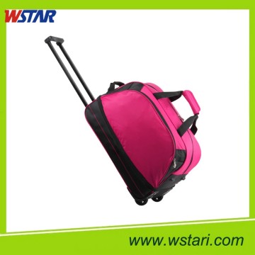 Pink Travel Trolley Bag With Foldable Chair