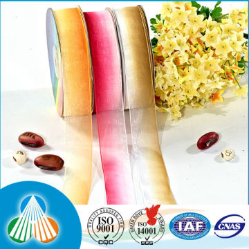 customized colorful sheer gift wrapping organza ribbon