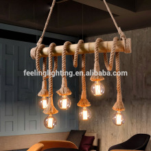 New products American Vintage loft style retro bamboo hemp pendant light china supplier