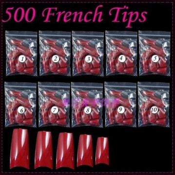 Colorful French Nail False Tip Nail Salon Tip Nail Tip Nail Art Nail Beauty
