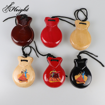 Spanish Dance Castanet Set: Wooden Instruments for Rhythm and Source of Musical Entertainment