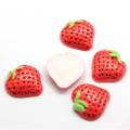 Super Quality Sweet Strawberry Shaped 100pcs/bag Flatback Resin Cabochon For DIY Ornaments Craft Decor Beads