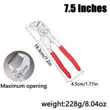 Red quick-adjustable water pump pliers