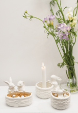 Romantic Ceramic Bunny Rabbits Crafts Statues