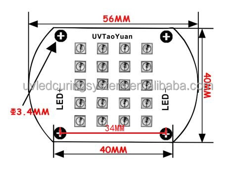 Ultraviolet lamp Cob array uva led module 385nm 395nm 405nm for Uv inkjet printer