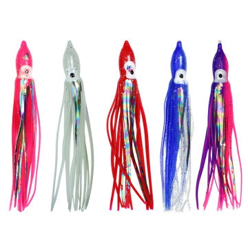 CASTFUN Octopus Squid Skirts lures 12cm 4g  Soft Lure Fishing Tuna  Plastic Fishing Squid Skirts Lures