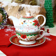 Christmas New Bone China One Cup Teapot