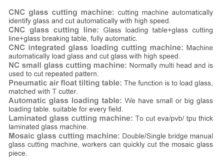 Glass Cutting Machine With Loading Arm And Breaking Bar