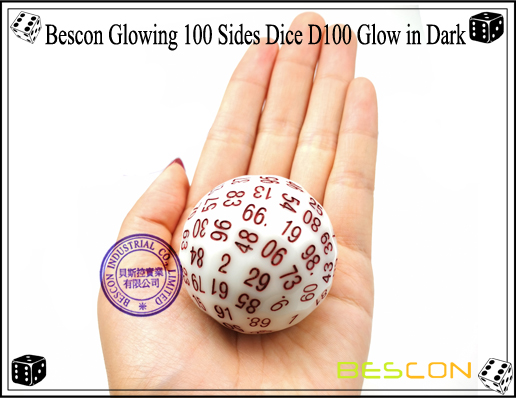 Bescon Glowing 100 Seiten Würfel D100 Glow in Dark-6 Bescon Glowing 100 Sides Dice D100 Glow in Dark-6