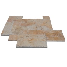 French Pattern Flag Stone Travertine Tiles and Rusty Travertine Pavers for Sale