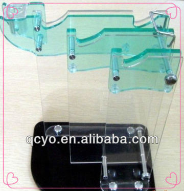 Shenzhen superior unique bamboo box knife holder,acrylic knife display wholesale