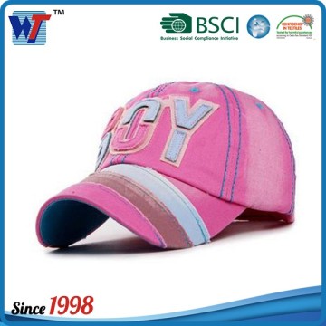6 Panel embroidered logo sport long bill baseball cap
