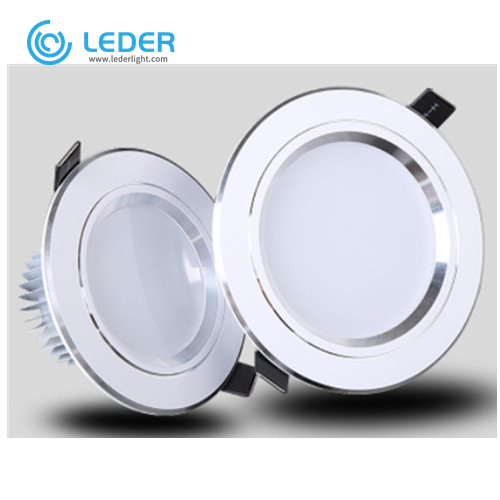 LEDER โคมดาวน์ไลท์ LED สีเงินทันสมัย