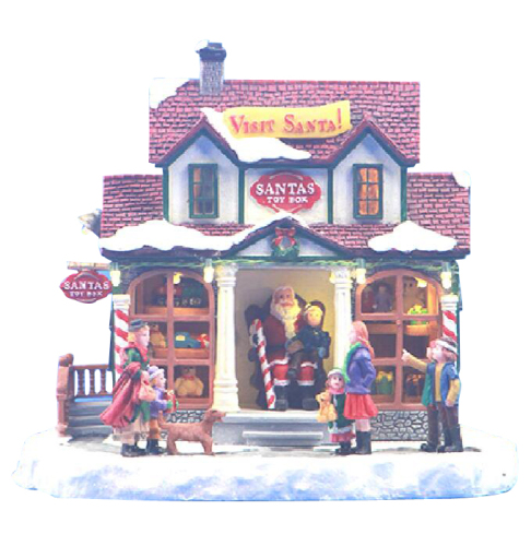 ヨーロピアンスタイルのクリスマスサンタおもちゃ箱の家