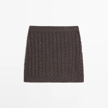 Women's minimalist and versatile style ultra short skirt knitted half skirt