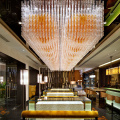 Bar hotel rectangular crystal chandelier pendant light