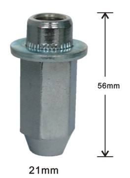 Long bulge acorn with washer lug nuts