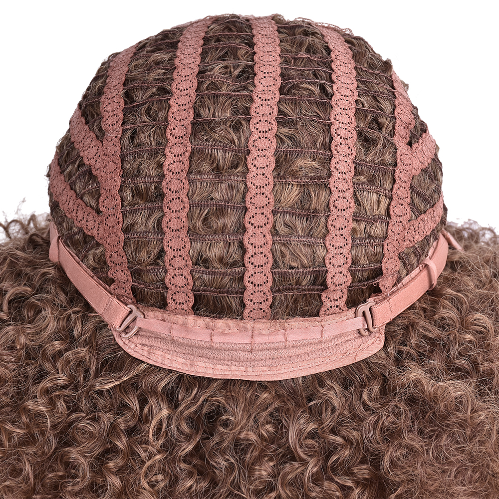 Wholesale high quality wigs Customizable colors afro kinky curly wig short synthetic fiber hair wigs for black women