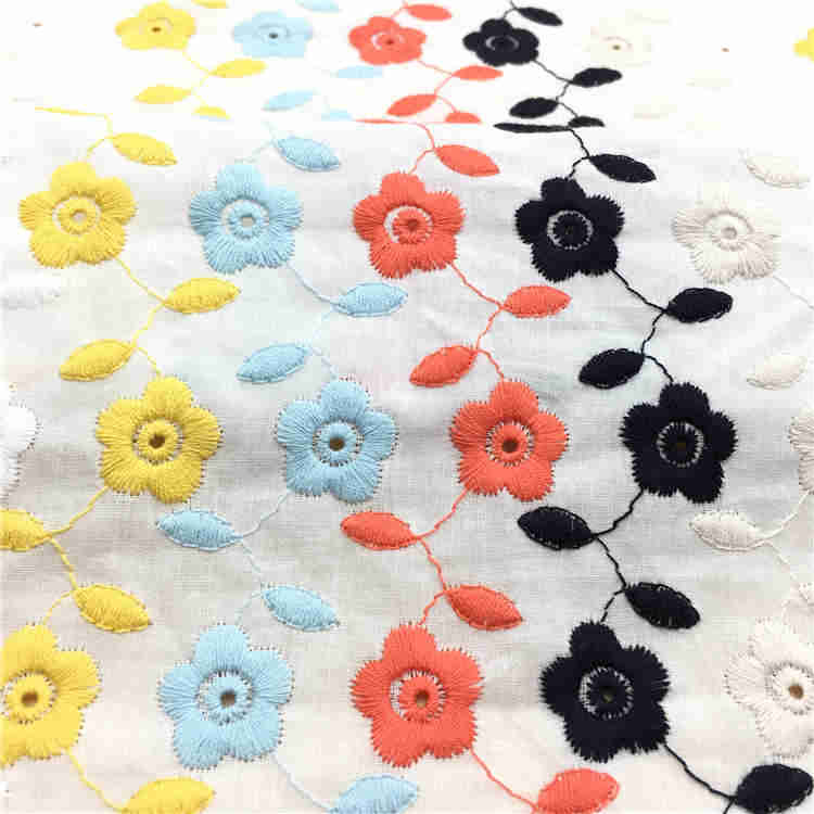 Det nya stickmönstret trycker elastisk kraft Sy broderi bomullstyg