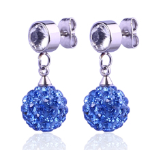 2014 indian new design crystal ball victorian earring for girls