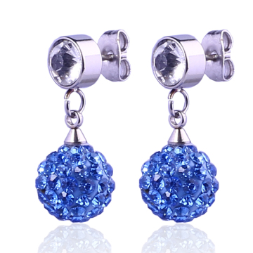 2014 indian new design crystal ball victorian earring for girls