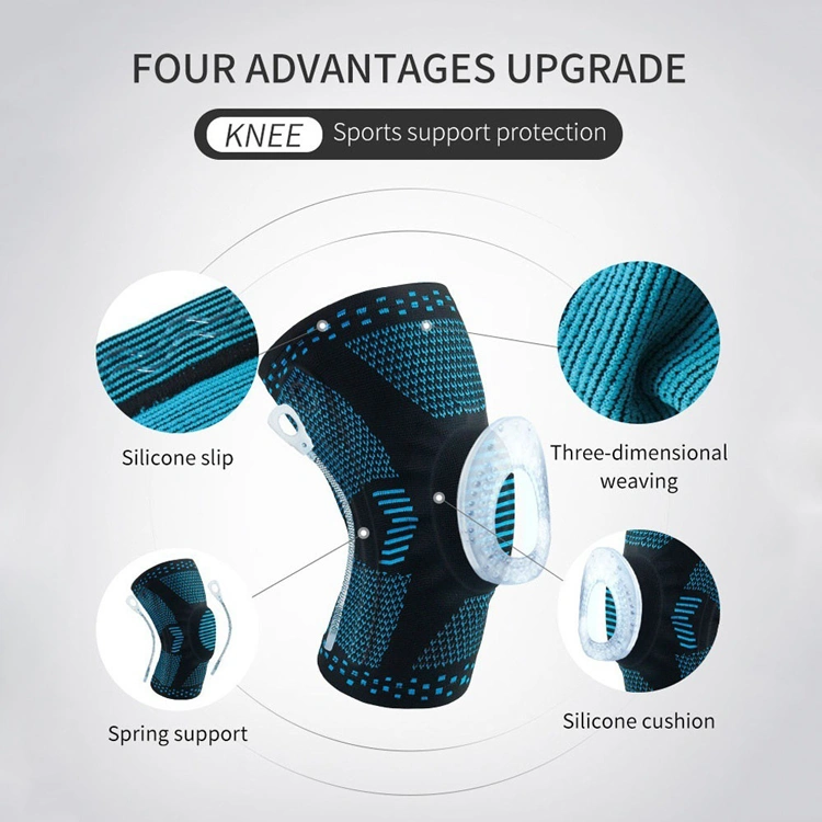 Unisex Sports Knitted Nylon Knee Pads Basketball Running Warm Knee Protector Elastic Knee Pads
