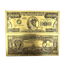 New America Banknote: Exclusive 1 Million Dollar Banknote in 24K Gold Plating - Perfect for Collectors