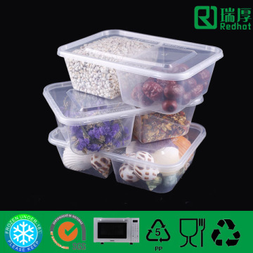 Airtight Divided Plasic Container Lunch Box 850ml with Lid