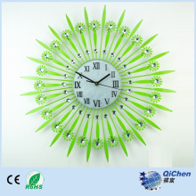 Metal crystal wall digital clock with mirror