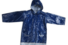 kids childrens hooded pu raincoats