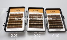 Private Labeling Premium individual colored eyelash extension brown mink lashes