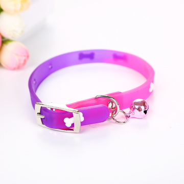 Print Pattern Adjustable Collar with Bell Pet Collar