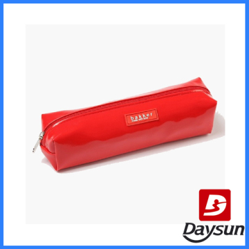 Kids school red VINYL plastic PENCIL CASE