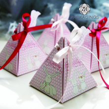 Triangular Pyramid Paper Wedding Candy Gift Boxes