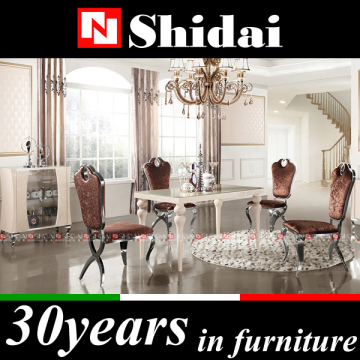 Modern 6 seater glass dining table / european style dining table / adjustable dining table LV-A803A