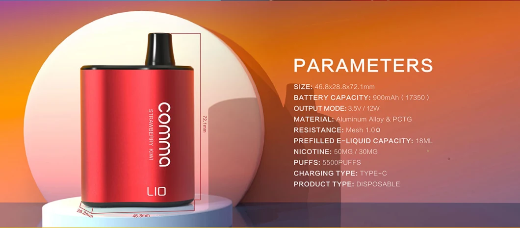 Coffee Shop Vape Cloudy Electronic Cigarette Comma 5500 Puff Bar Amazing Vape Amazing Flavor Vape Pen Health Vape