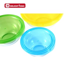 5Pcs Glass Mixing Bowls With Lids Nested Accessories