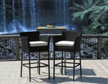 Outdoor Patio Furniture Resin Wicker Bar Stool