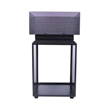 Outdoor Garden Metal Firepit Barbecue Square Charcoal Wood Burning Fire Pit